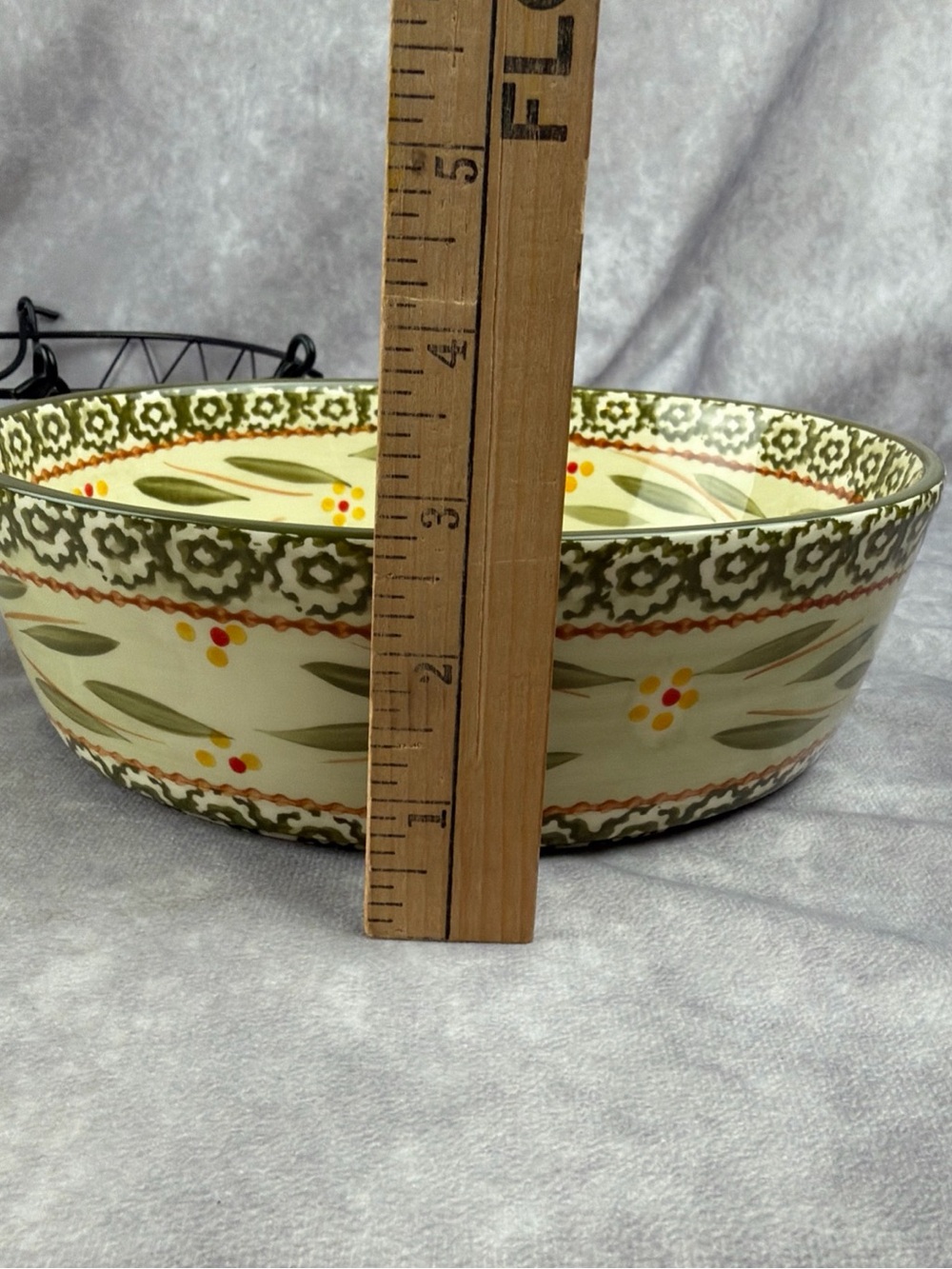 Temp-Tations By Tara Covered Hen Casserole Dish Old World Green 1.5 Qt W/Basket - Picture 13 of 17